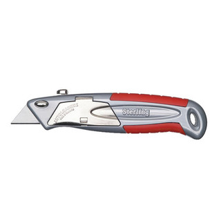 Knife with Red Rubber Grip and Auto Loading Blades - 5-K-112-1