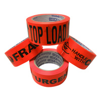 PVC Message Tape - Fluro Orange Printed Tape - Fragile Tape