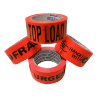 PVC Message Tape - Fluro Orange Printed Tape - Fragile Tape
