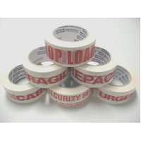 Message Tape - Red Message on White Tape - Printed Tape 
