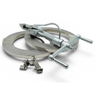 Stainless Steel Strapping, Knockdown Seals and Tensioning Tool