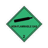 Non Flammable Gas 2 - Dangerous Goods Label 100mm x 100mm - 1000/roll