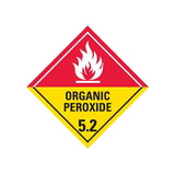 Organic Peroxide 5.2 Dangerous Goods Label 100mm x 100mm - 1000/roll