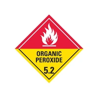 Organic Peroxide 5.2 Dangerous Goods Label 100mm x 100mm - 500/roll