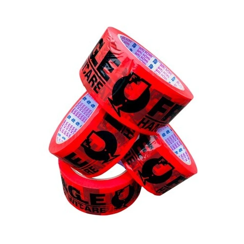 Fragile Tape - Fragile Handle with Care - Black Print on Orange Tape