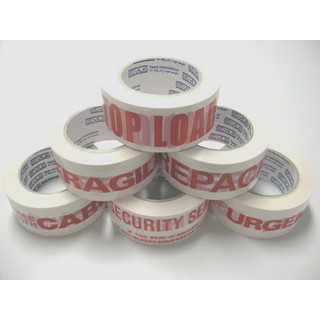 Message Tape - Red Message on White Tape - Printed Tape 